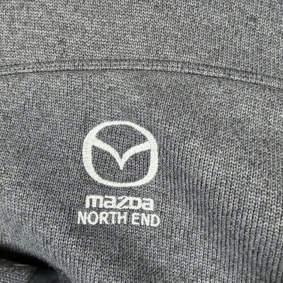 L.L.Bean Jacket Mens 2XL Tall Gray Sweater Fleece Full Zip Mazda North End - Picture 3 of 7